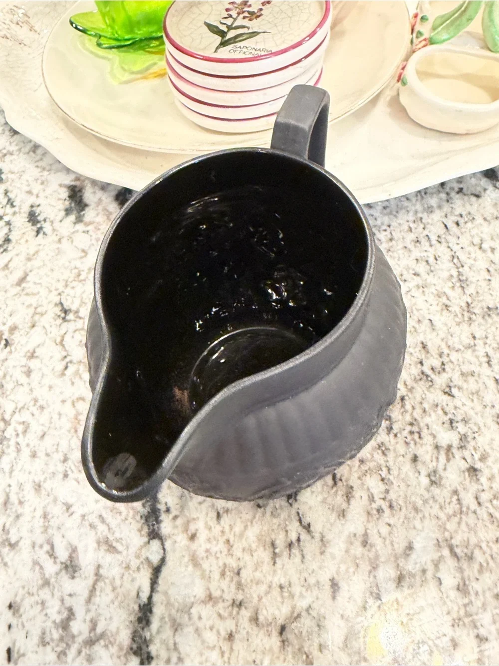 Wedgwood Vintage Black Basalt creamer